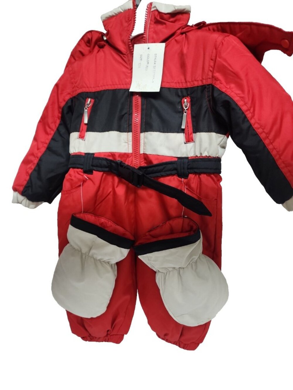 Ice Blue Infant Boy's One Piece Snowsuit Red/White/Blue Size 12 Month New